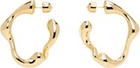 Maria Black Gold Splash Small Hoop Earrings