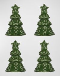 Berry and Thread North Pole Tree Place Card Holder, Set of 4 Green