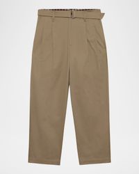 Men's Kent Pleated Cotton Trousers