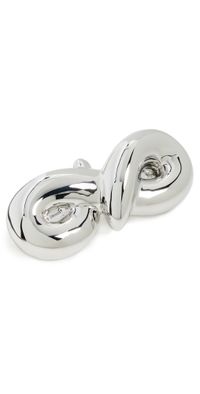 LELET NY Glossy Mega Loop French Barrette Rhodium One Size
