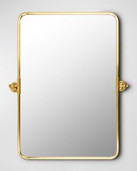 Burnish Golden Rectangular Mirror, 30"