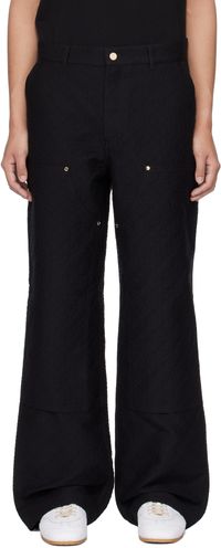 Casablanca Black Jacquard Cargo Trousers
