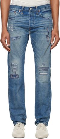 RRL Blue Slim Fit Claremont Selvedge Jeans