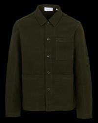 Les Deux - Veste col classique en coton - Taille XL - Vert