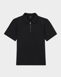 Men's Albany Textured Half-Zip Polo Shirt