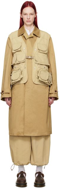 Junya Watanabe Beige Overlay Coat