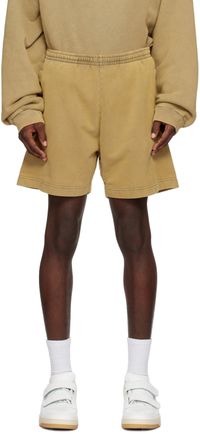 Acne Studios Short vert à effet délavé