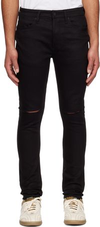 Ksubi Jean Van Winkle Ace noir à déchirures