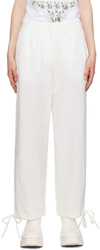 MSGM White Drawstring Trousers