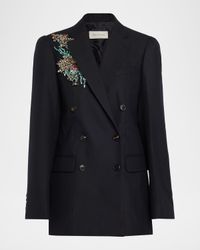 Bafy Embellished Double-Breasted Blazer Jacket