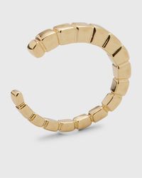 14K Yellow Gold Graduating Skinny Tag Ear Cuff