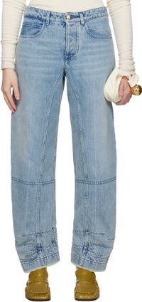 Jil Sander Blue Darted Jeans