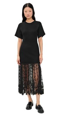 Sea Diane Knit Lace Combo Dress Black XL