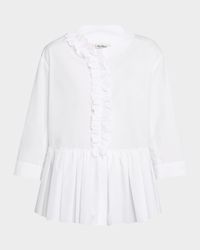 Musa Ruffle Pleated Peplum Top