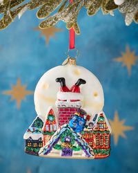 Santa's Moonlight Mischief Christmas Ornament