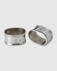 Pewter Napkin Rings, Set of 2