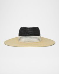 Thalia Grosgrain Wide Brim Fedora