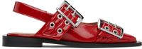GANNI Chaussures rouges à boucles