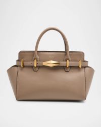 Small Diamond Belted Leather Top-Handle Bag