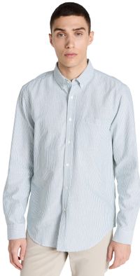 Portuguese Flannel Belavista Striped Shirt Green XXL