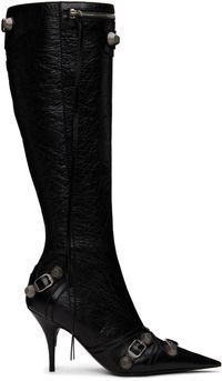 Balenciaga Black Cagole 90mm Tall Boots