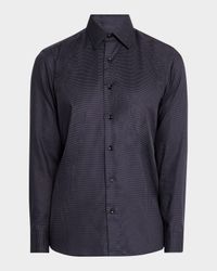 Men's Cotton Houndstooth Sport Shirt
