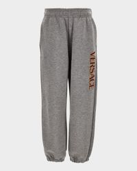Boy's Logo-Print Melange Fleece Sweatpants, Size 6-14