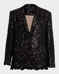 Willa Sequined Lace Boyfriend Blazer
