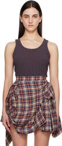 Acne Studios Purple Rib-Knit Tank Top