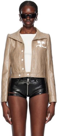 Courrèges Brown Check Jacket