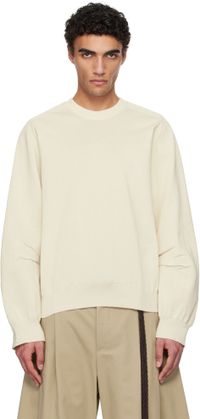 Hed Mayner Off-White Crew Neck Sweater