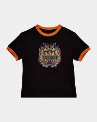 Kid's MA Flames Cotton T-Shirt, Size 4-12