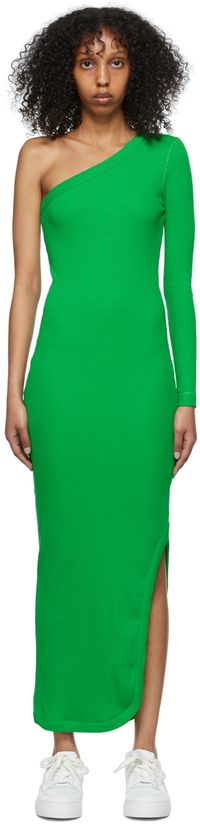 AMI Paris Green Cotton Maxi Dress