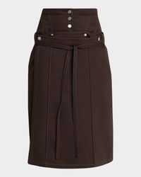 Corseted Denim Pencil Skirt