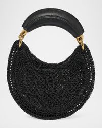 Summer Banana Mini Hobo Bag in Metallic Crochet