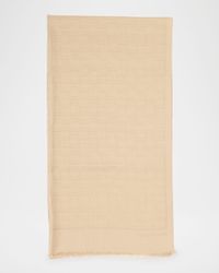 Safari Monogram Silk Wool Scarf
