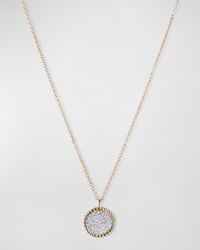 Cable Collectibles Pave Charm Necklace with Diamonds in 18k Gold