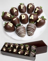 Happy B-Day Belgian Chocolate Berry Gram, 12 Pieces