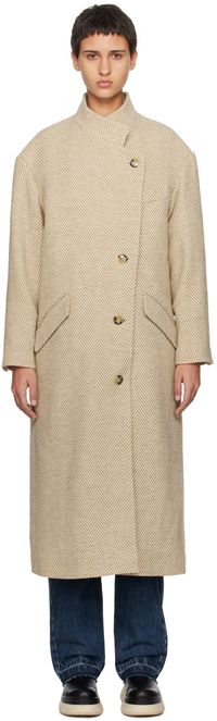 Isabel Marant Etoile Beige & White Sabine Coat