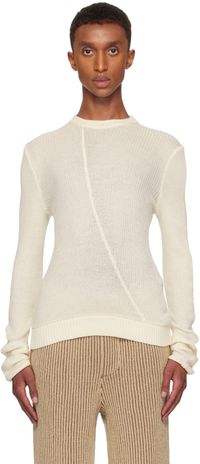 Isa Boulder SSENSE Exclusive Off-White Bow Long Sleeve T-shirt