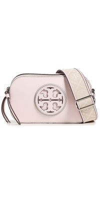 Tory Burch Miller Patent Border Mini Crossbody Bag Pale Pink One Size