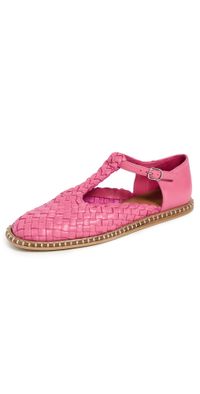 Naguisa Fragaria Woven Flats Pink 38