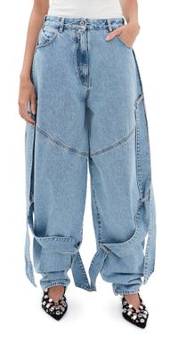 The Attico Denim Pants Sky Blue 28