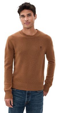 AMI Cashmere Knit Sweater Noisette XL