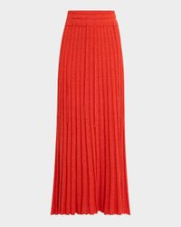 Triple-Waistband Straccio Knit Maxi Skirt