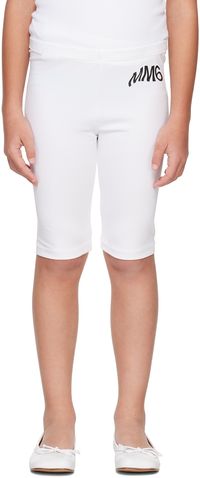 MM6 Maison Margiela Kids White Printed Shorts