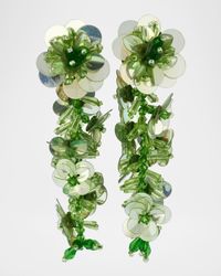 Sequin Flower Drop Earrings