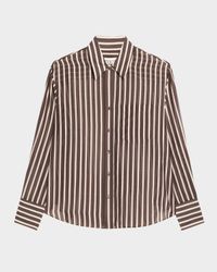 Joey Striped Cotton-Silk Shirt