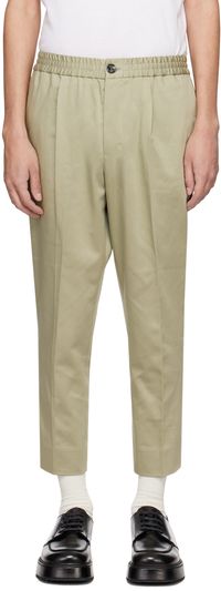 AMI Paris Khaki Four-Pocket Trousers