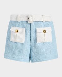 Nissy Belted Tweed Shorts